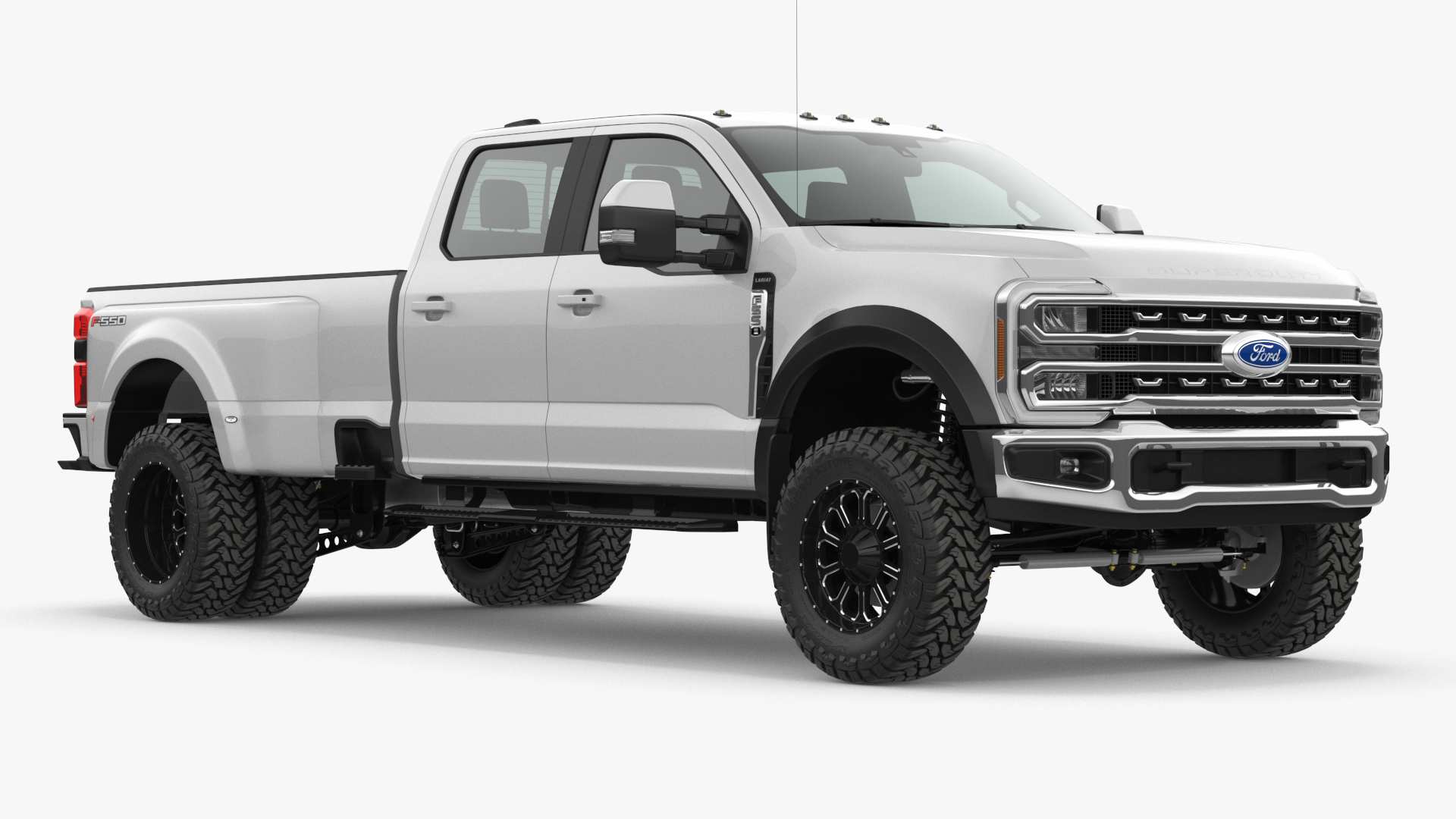 Ford Super Duty F-550 Lariat 2023 Lift Kit Gray 3D