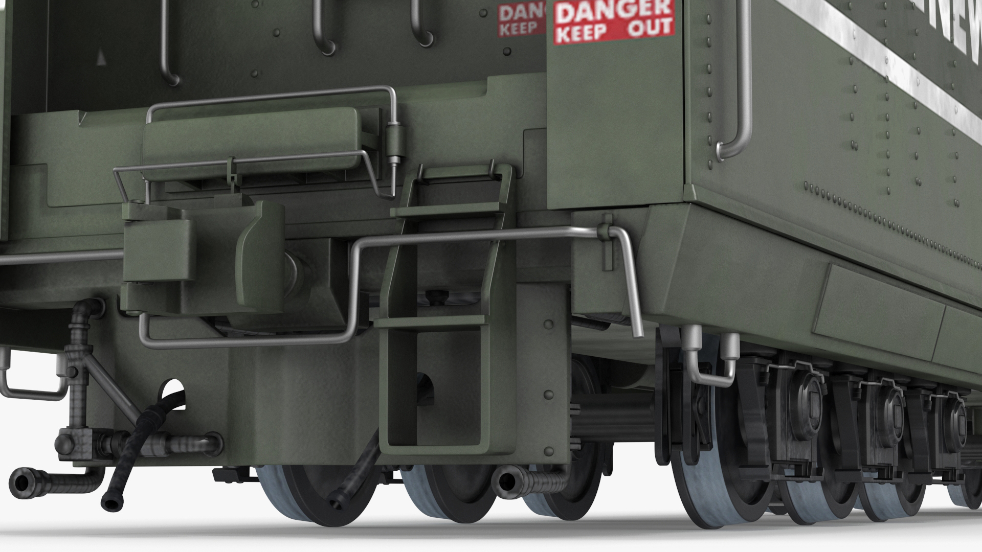3D New York Central Hudson Train Rigged