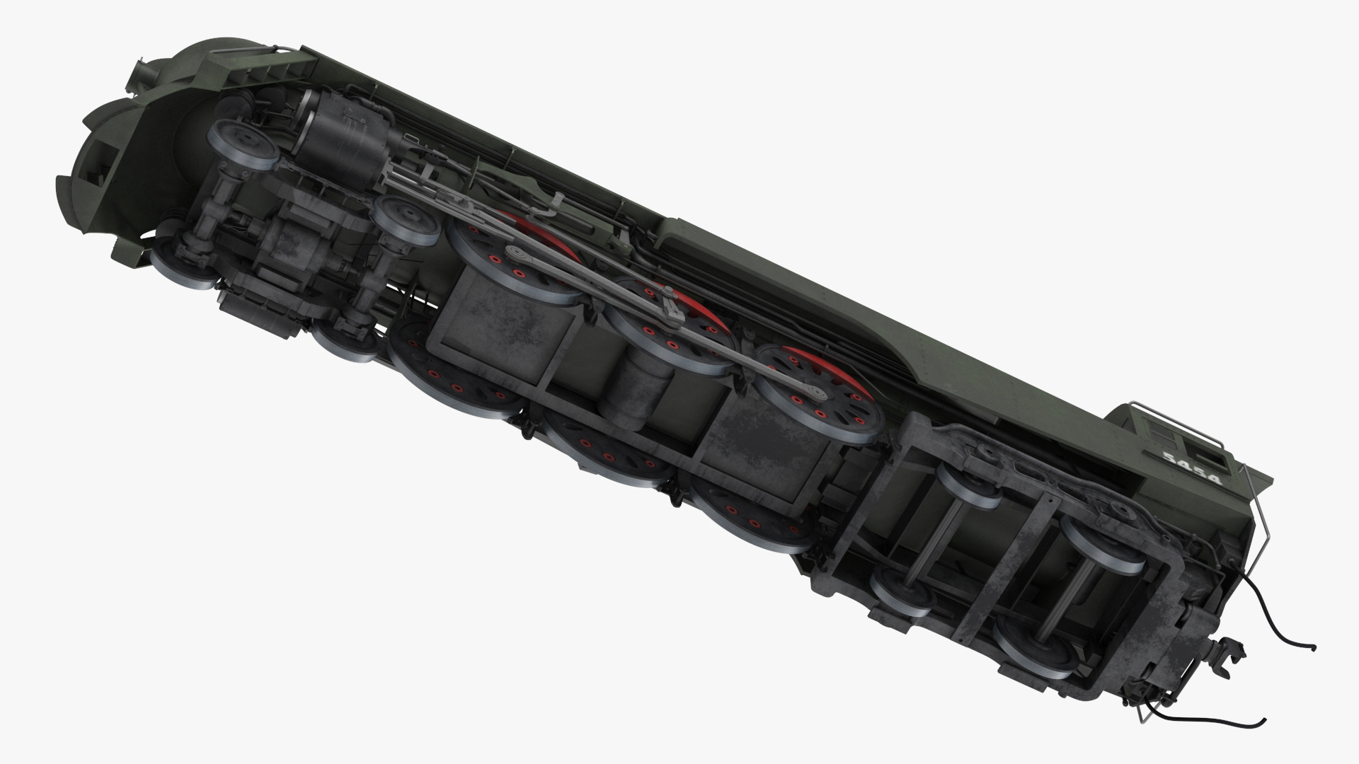 3D New York Central Hudson Train Rigged