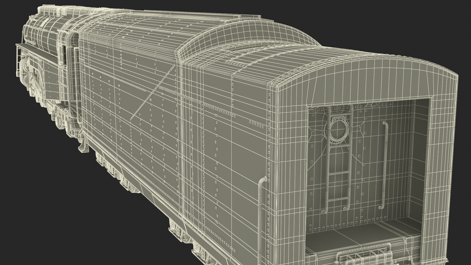 3D New York Central Hudson Train Rigged