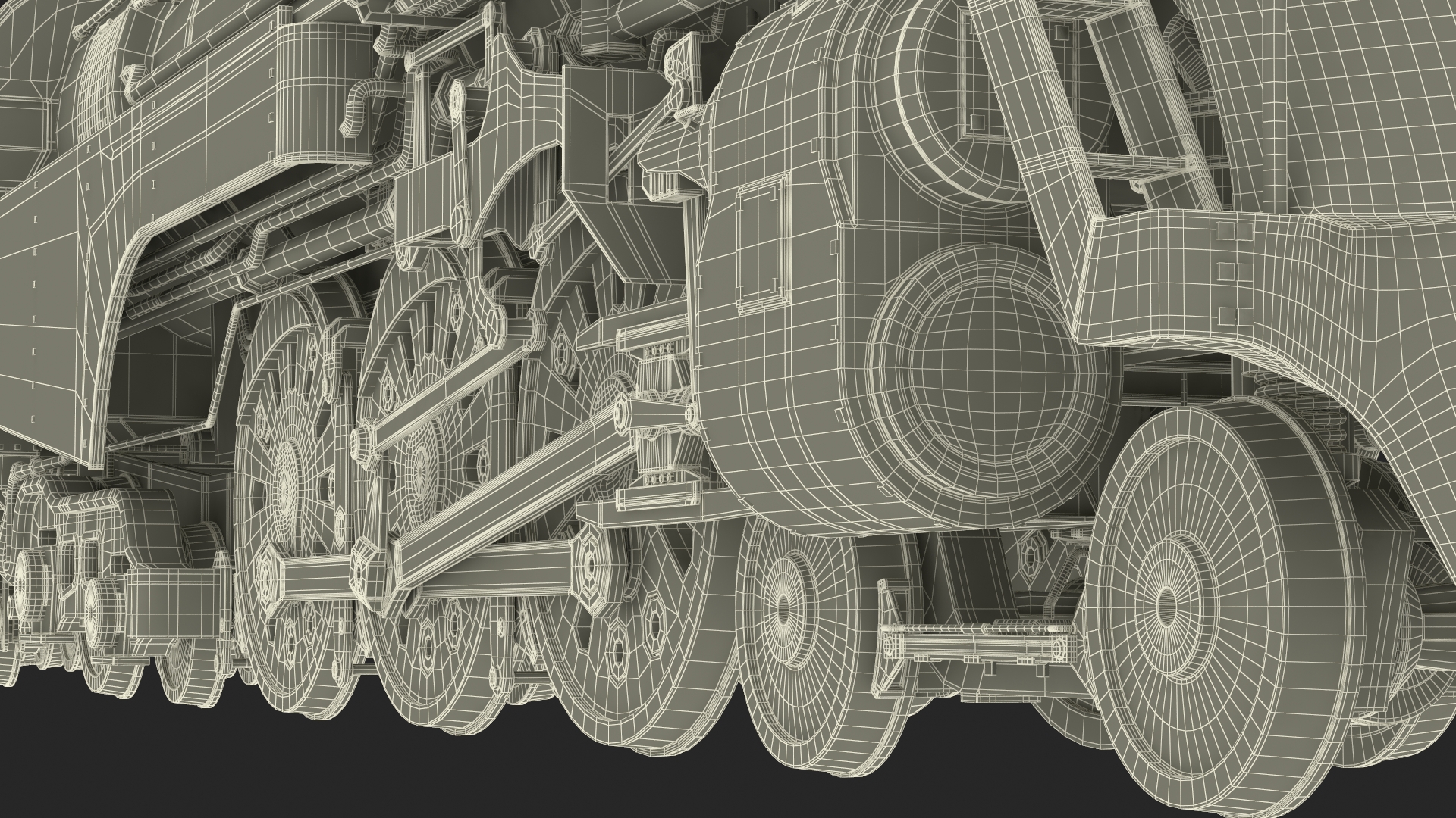 3D New York Central Hudson Train Rigged