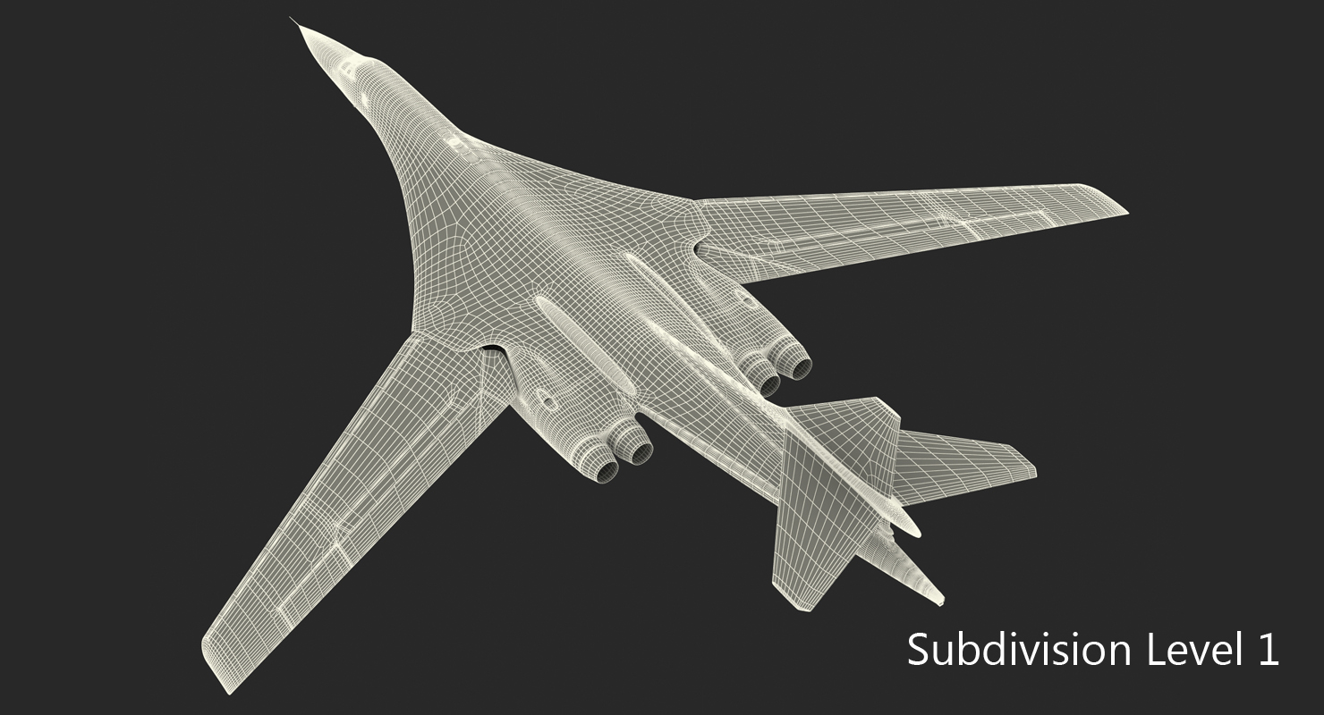 3D Strategic Bomber Tupolev Tu 160 Blackjack