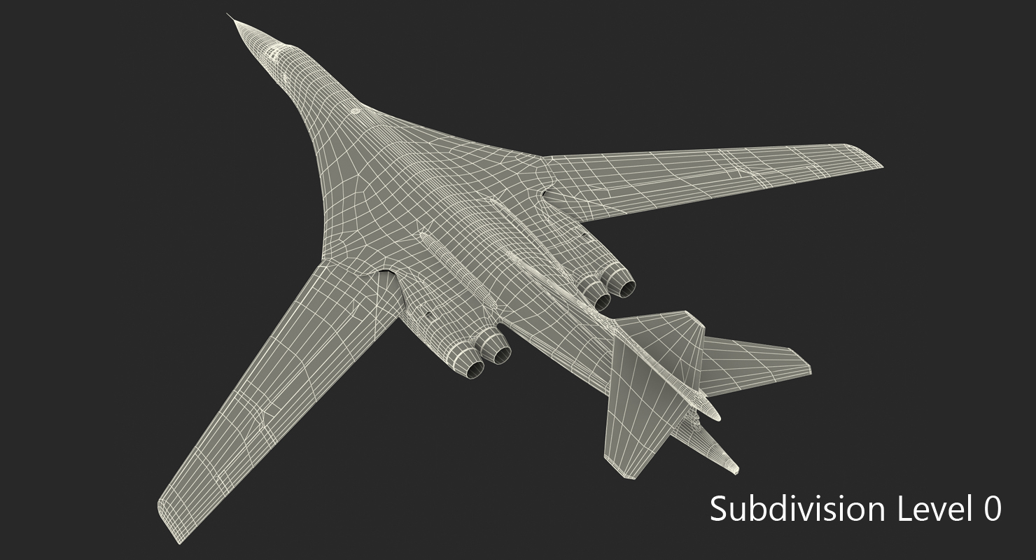3D Strategic Bomber Tupolev Tu 160 Blackjack