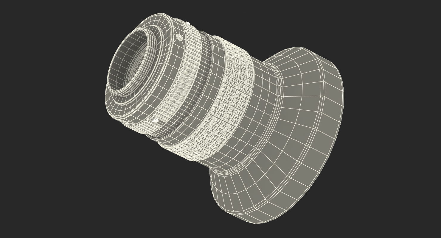 Camera Lens With Hood Generic 3D model