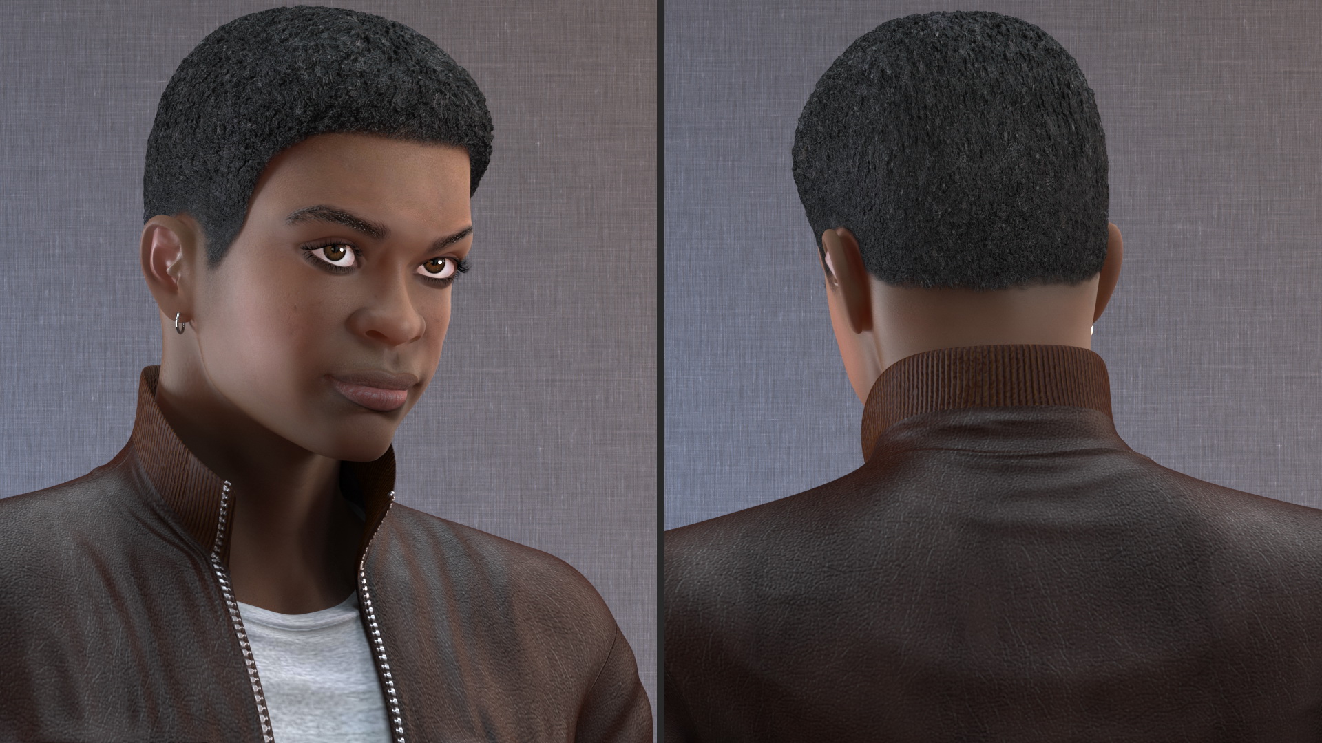 3D model Teenager Light Skin Street Outfit Rigged