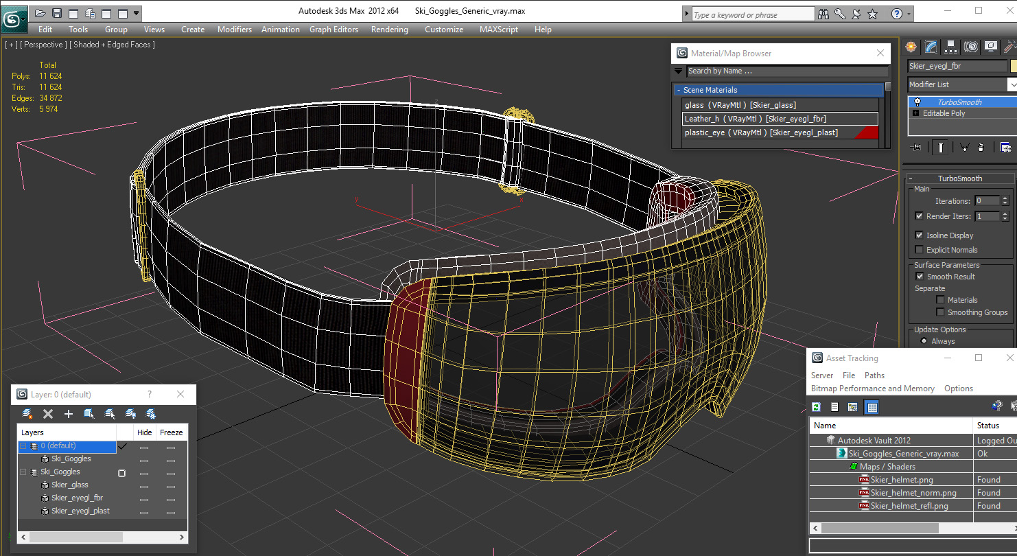 Ski Goggles Generic 3D model