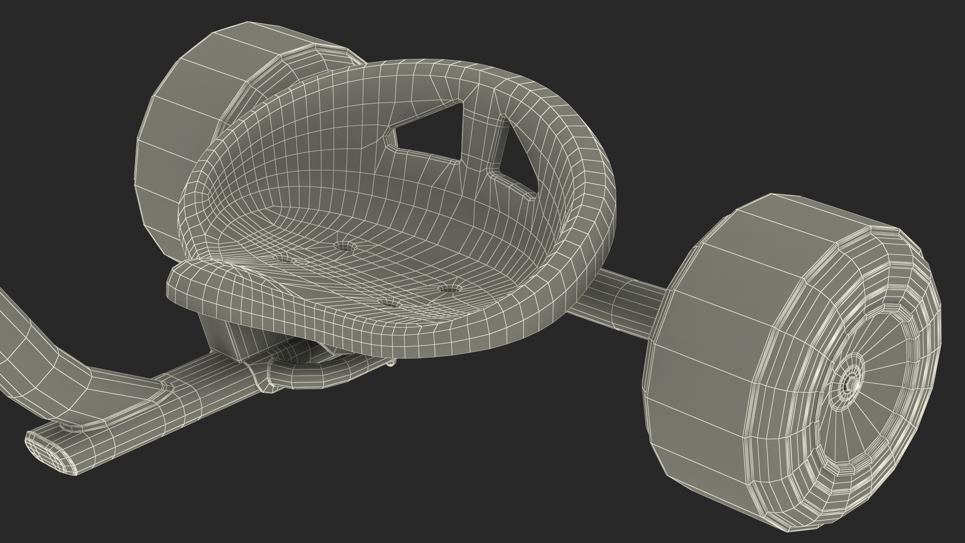 3D model Razor DXT Drift Trike Yellow Rigged
