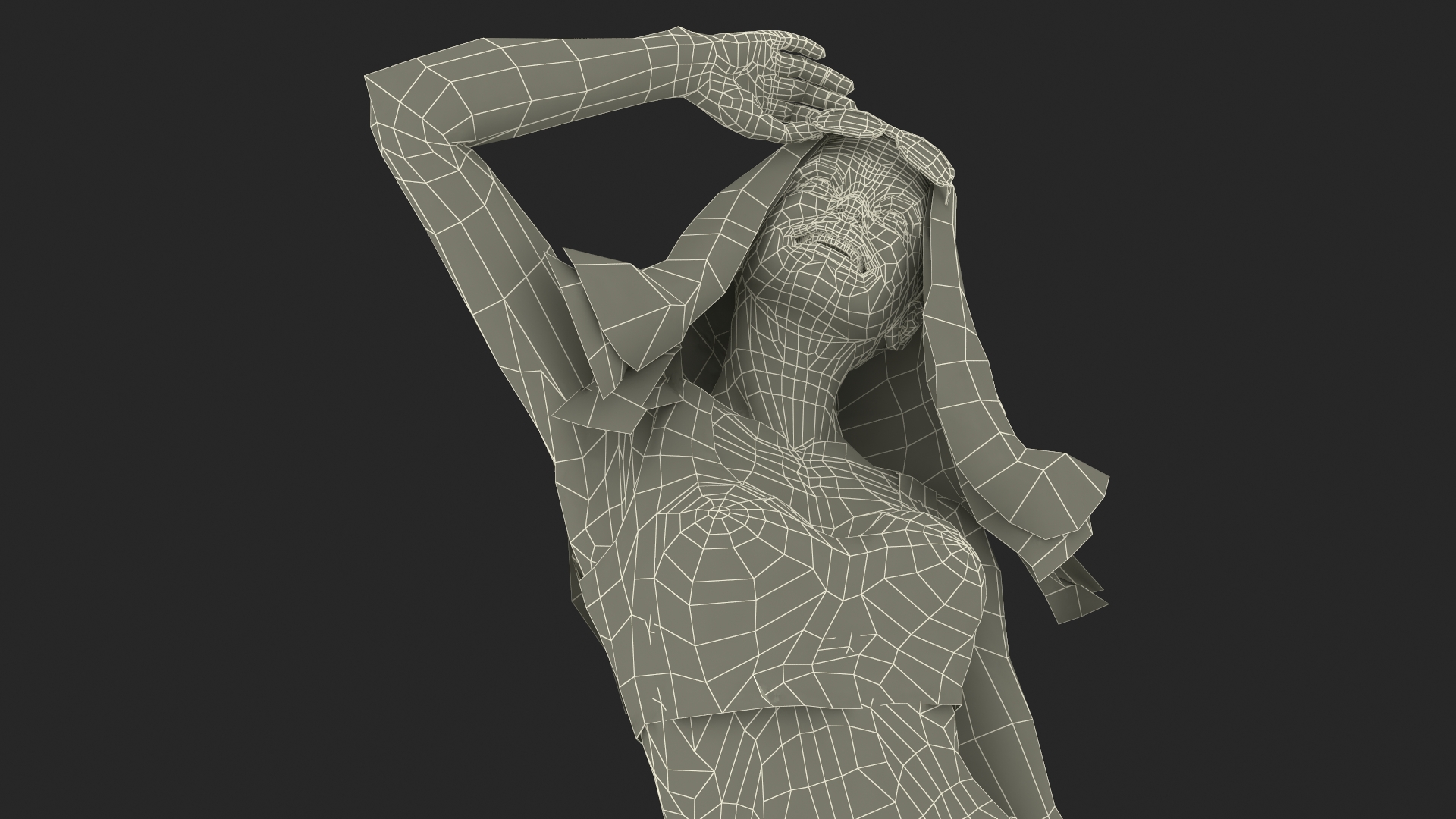 Happy European Woman Summertime Style 3D