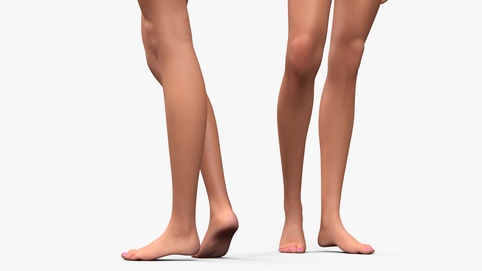 Happy European Woman Summertime Style 3D