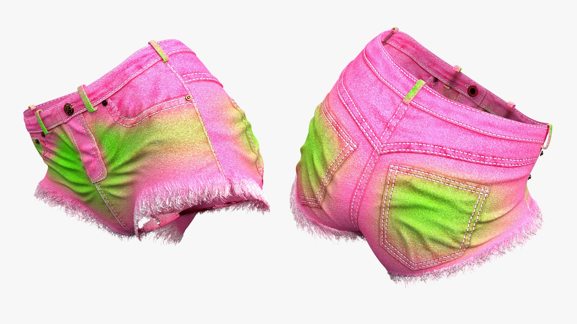 Happy European Woman Summertime Style 3D