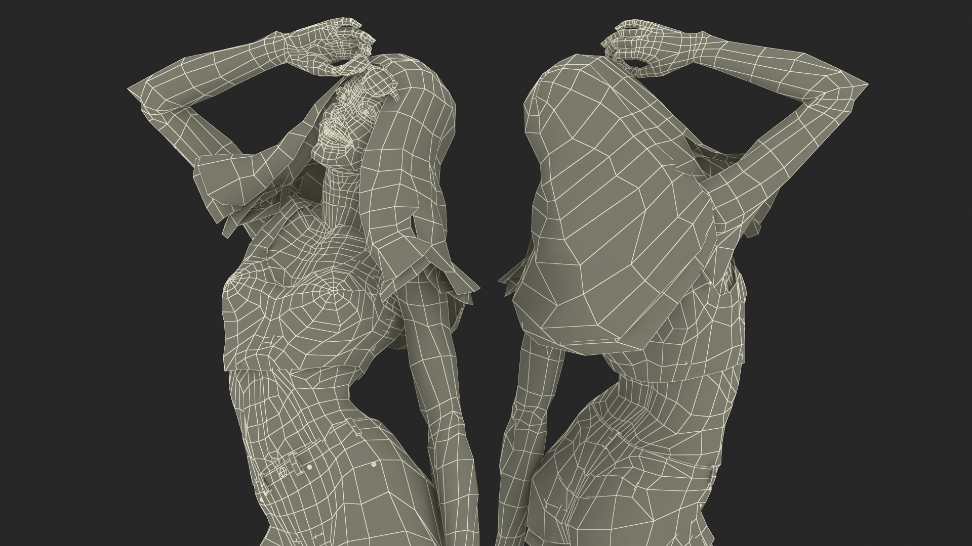 Happy European Woman Summertime Style 3D