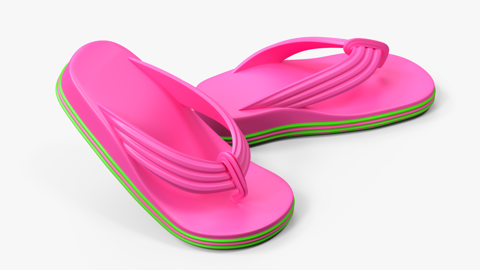 Happy European Woman Summertime Style 3D