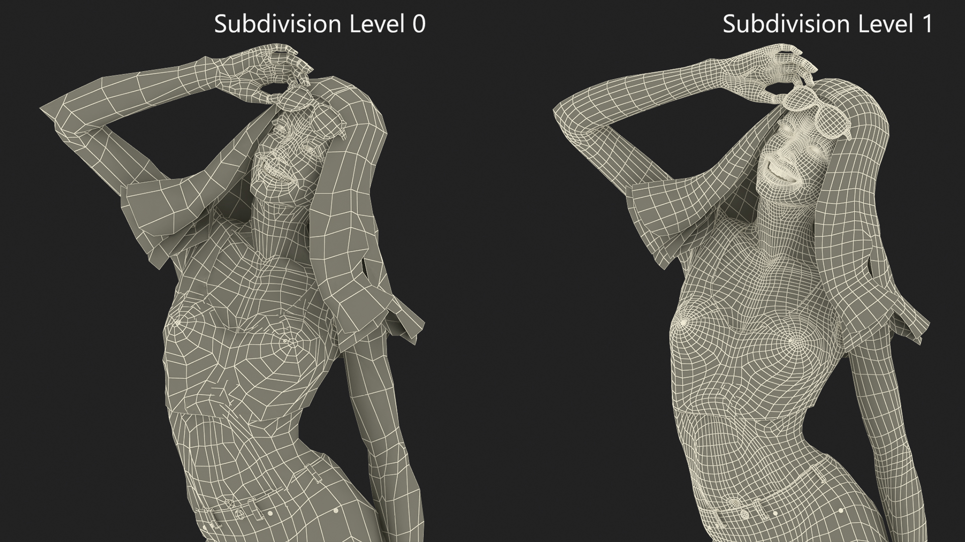 Happy European Woman Summertime Style 3D