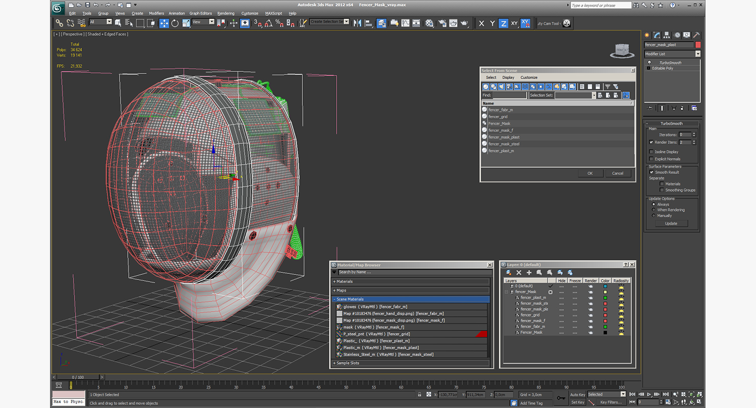 3D Fencer Mask
