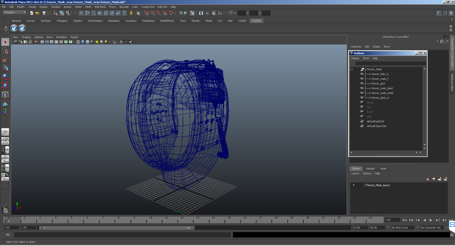 3D Fencer Mask
