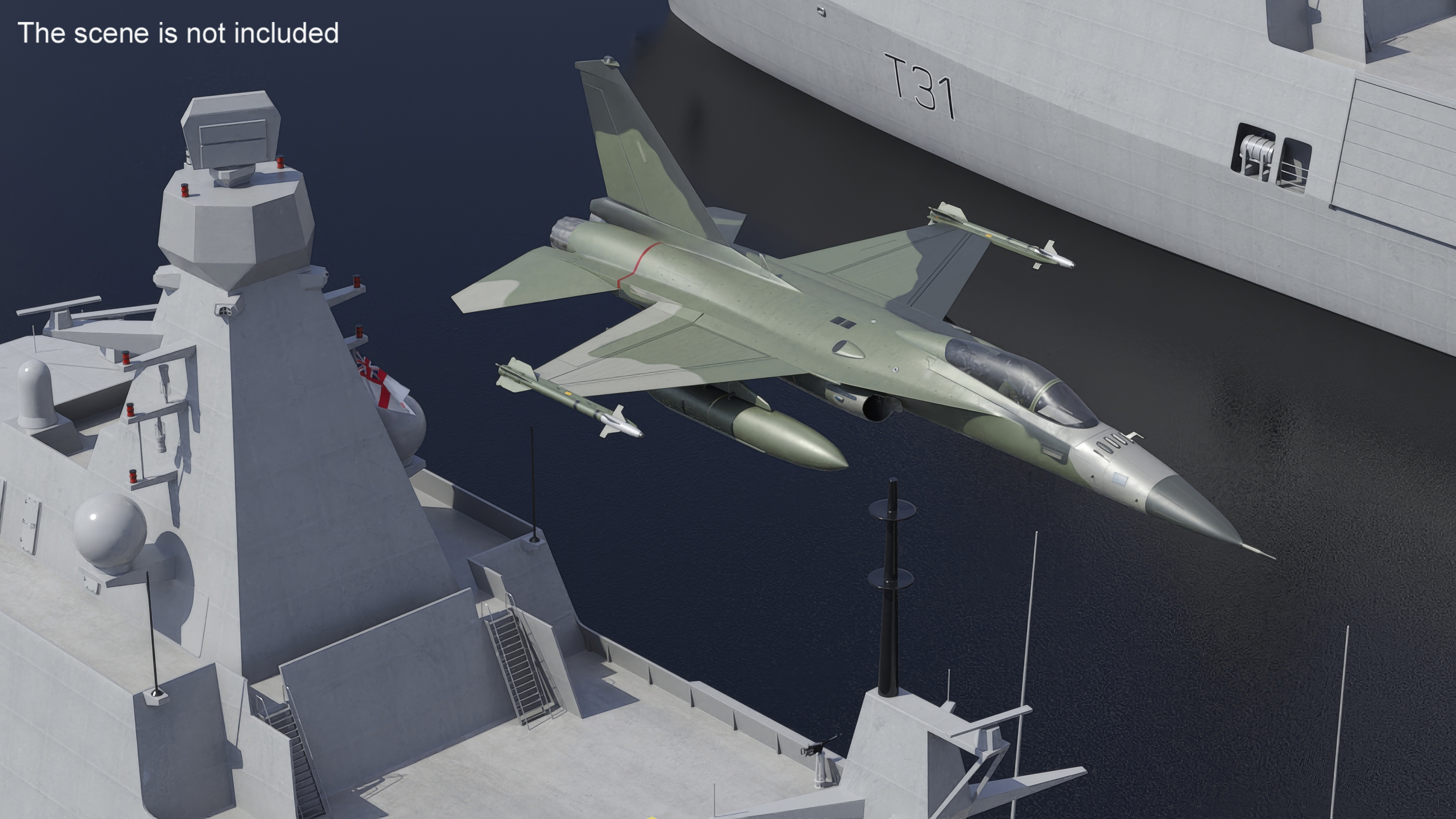 3D Combat Fighter Jet with Pilot on Board in Flight model