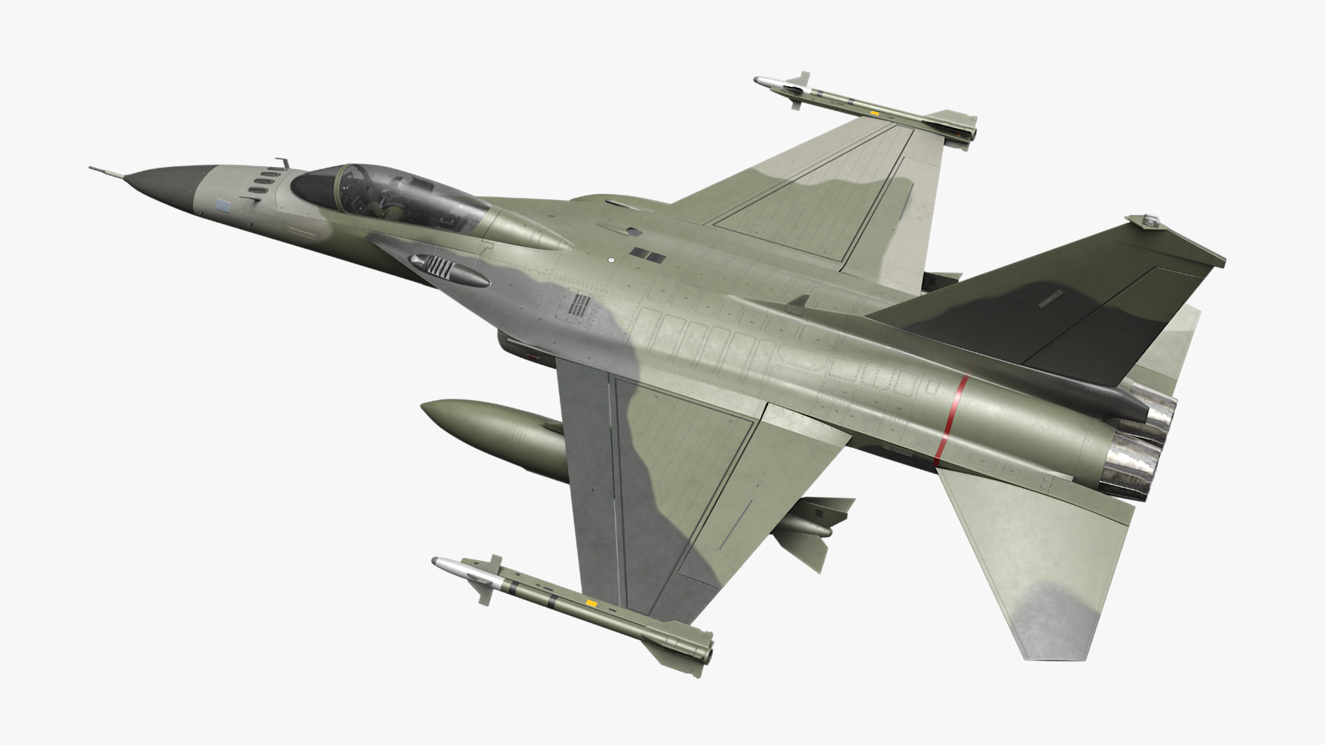 3D Combat Fighter Jet with Pilot on Board in Flight model