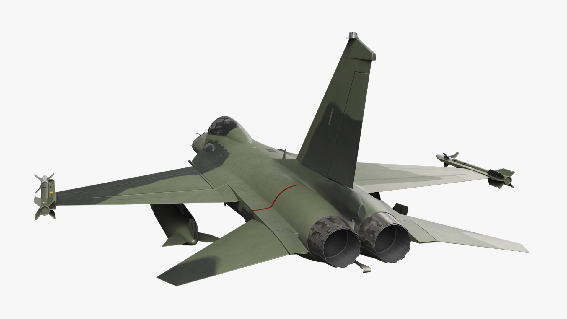 3D Combat Fighter Jet with Pilot on Board in Flight model