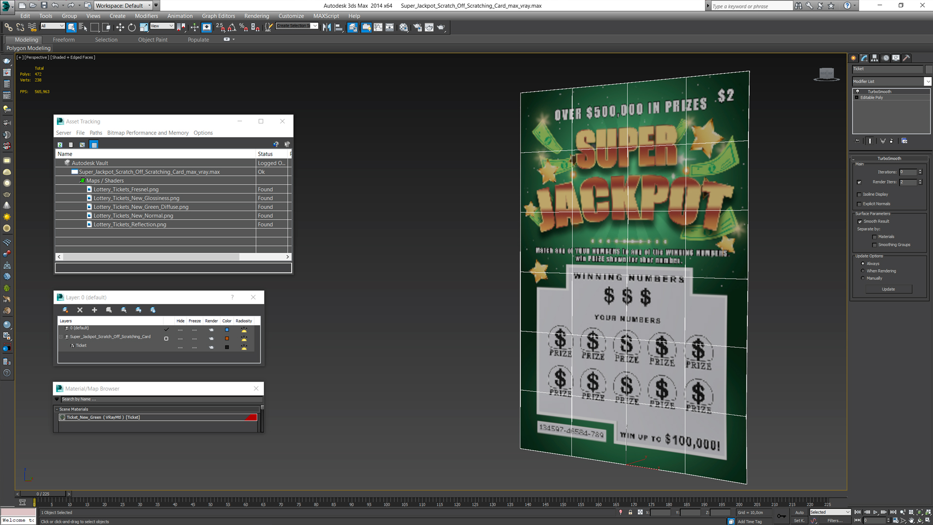3D Super Jackpot Scratch Off Scratching Card