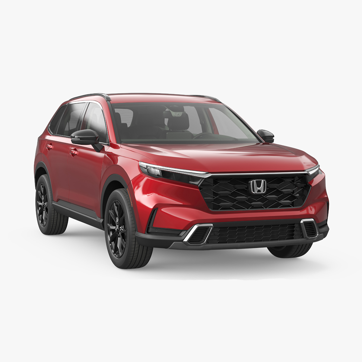 3D model 2025 Honda CR-V Red Rigged for Cinema 4D