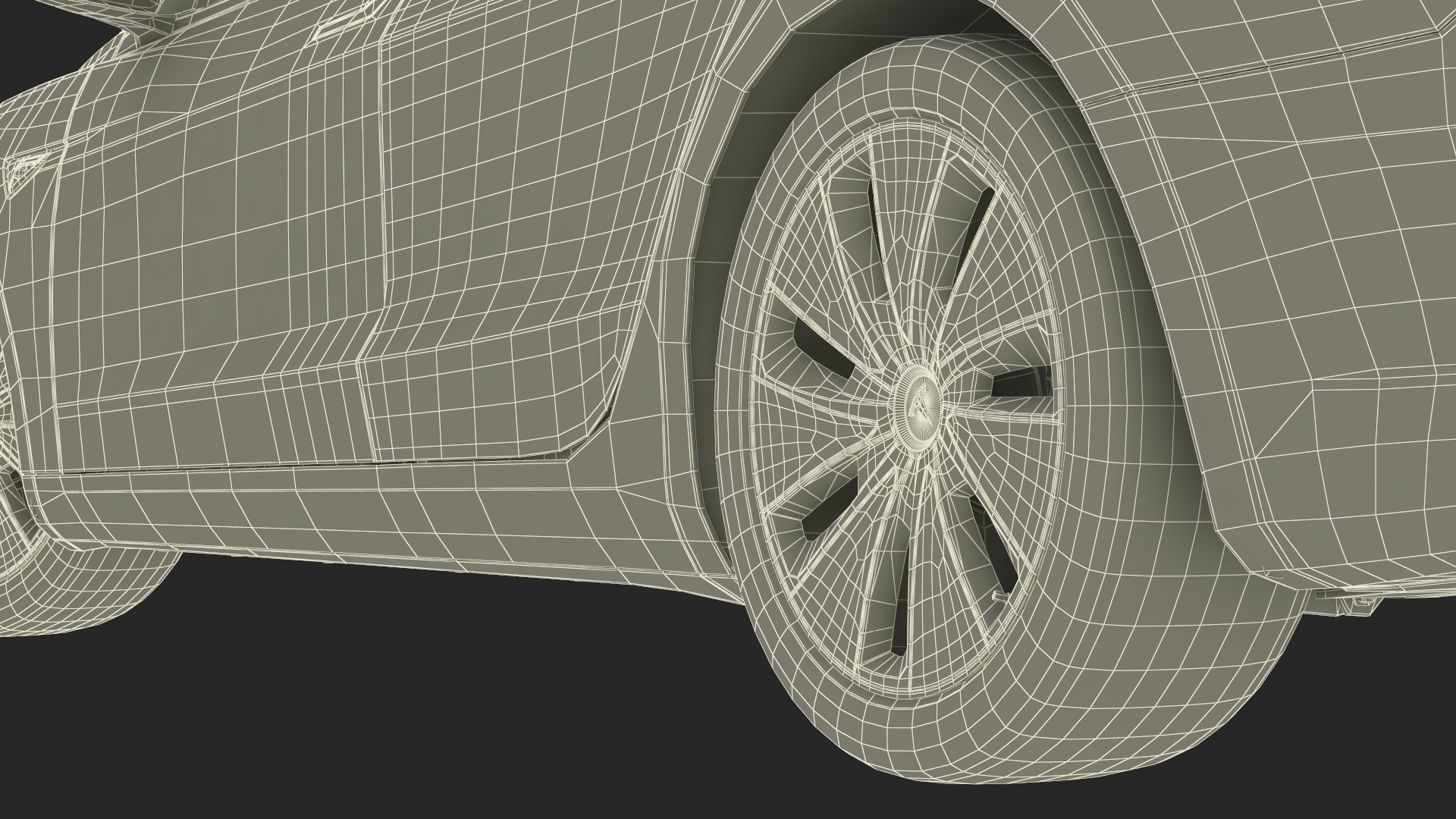 3D Tesla Model 3 2024 Stealth Grey Lights On Rigged model