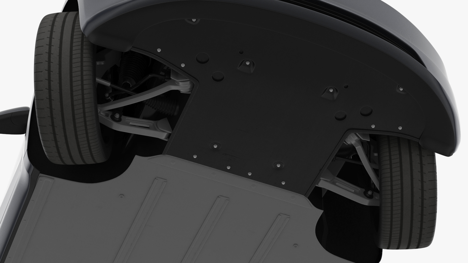 3D Tesla Model 3 2024 Stealth Grey Lights On Rigged model