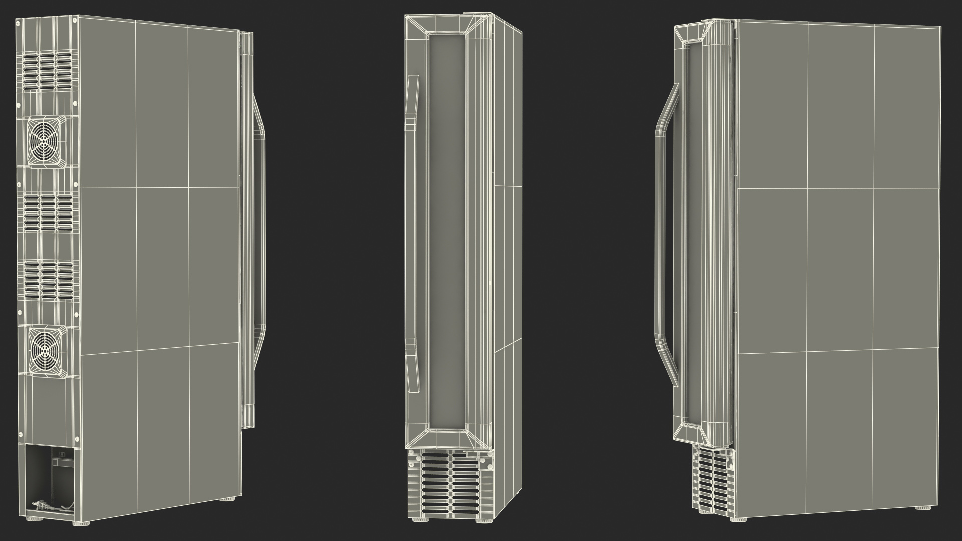Slim Vertical Built in Wine Cooler 3D model