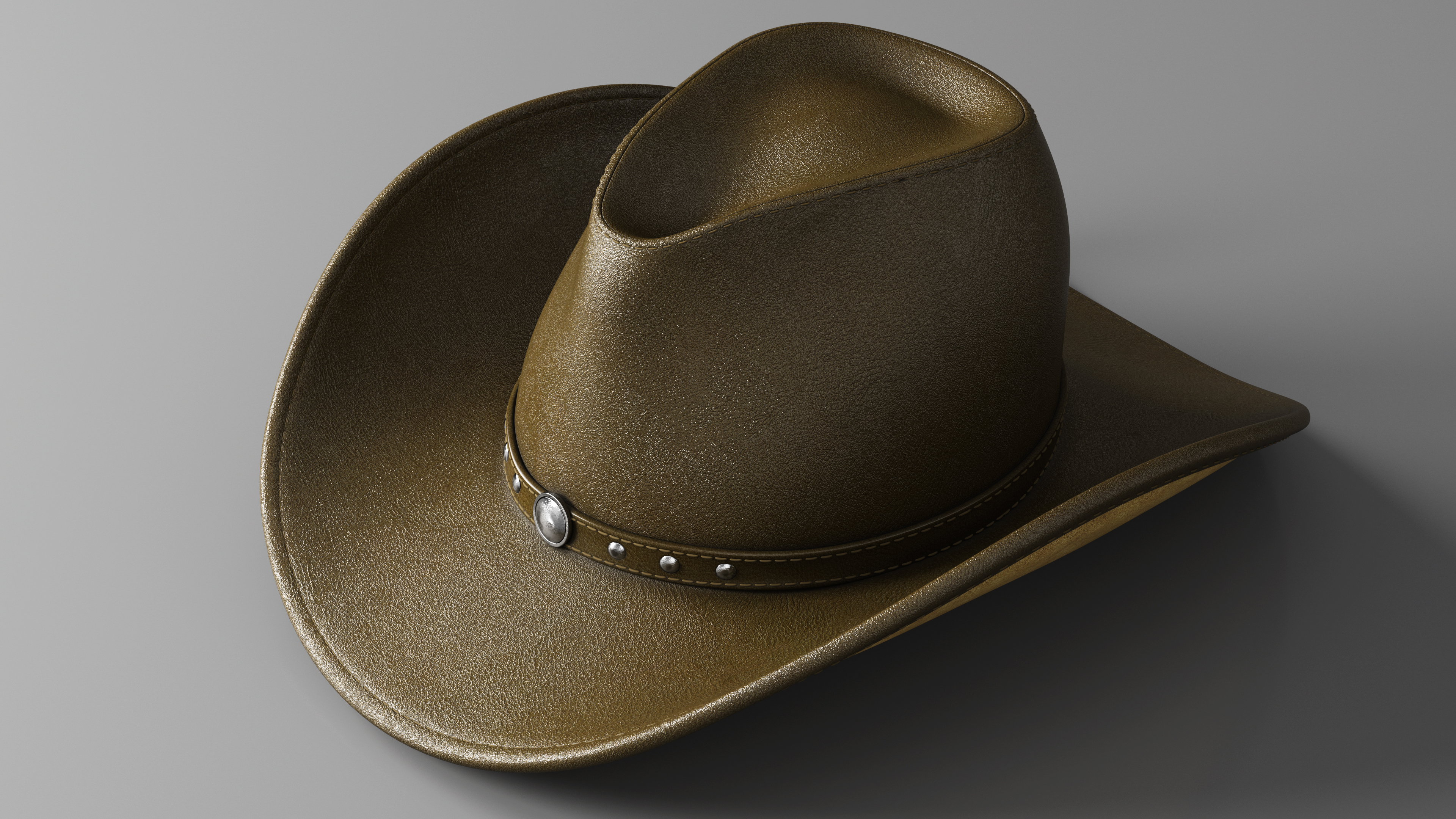 3D Leather Western Cowboy Hat