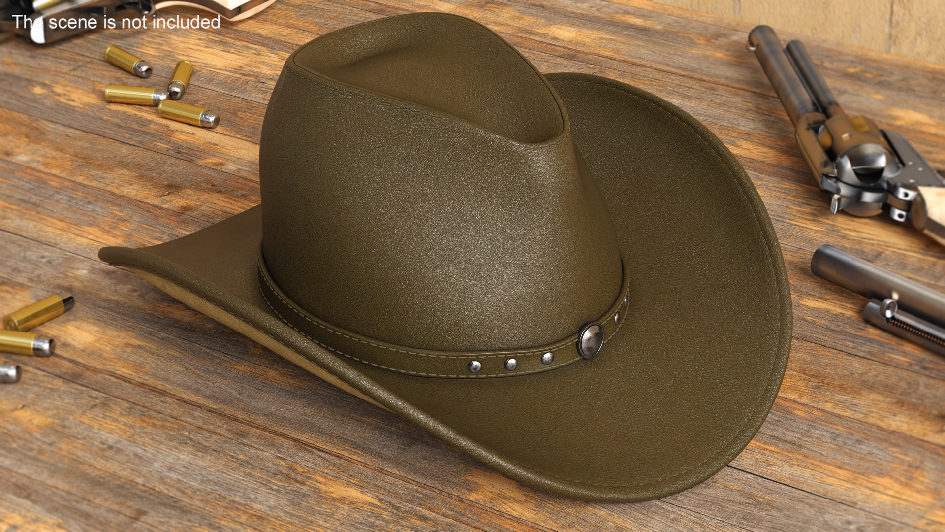 3D Leather Western Cowboy Hat