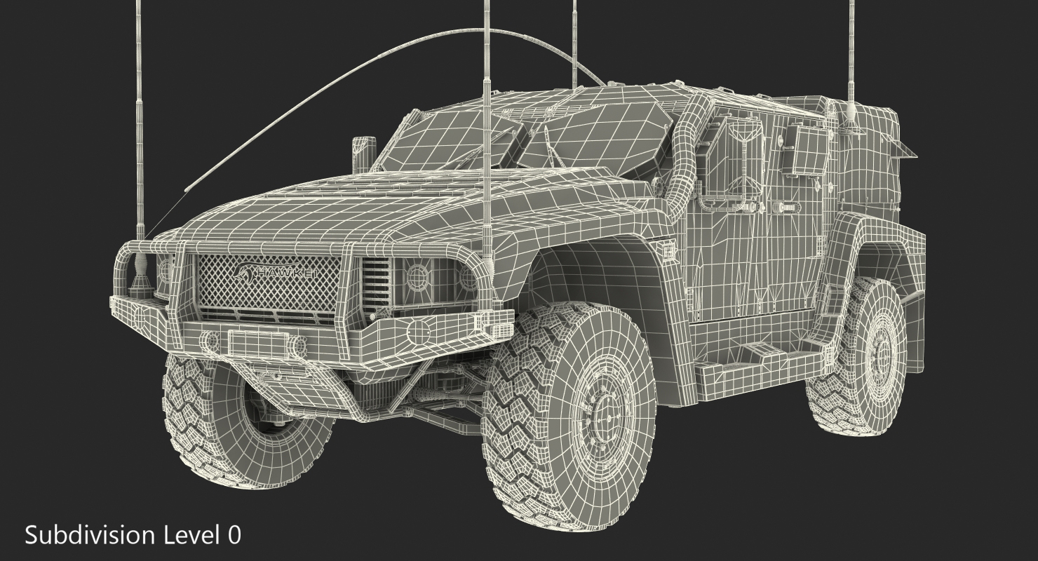 3D model Hawkei Thales 4x4 Vehicle
