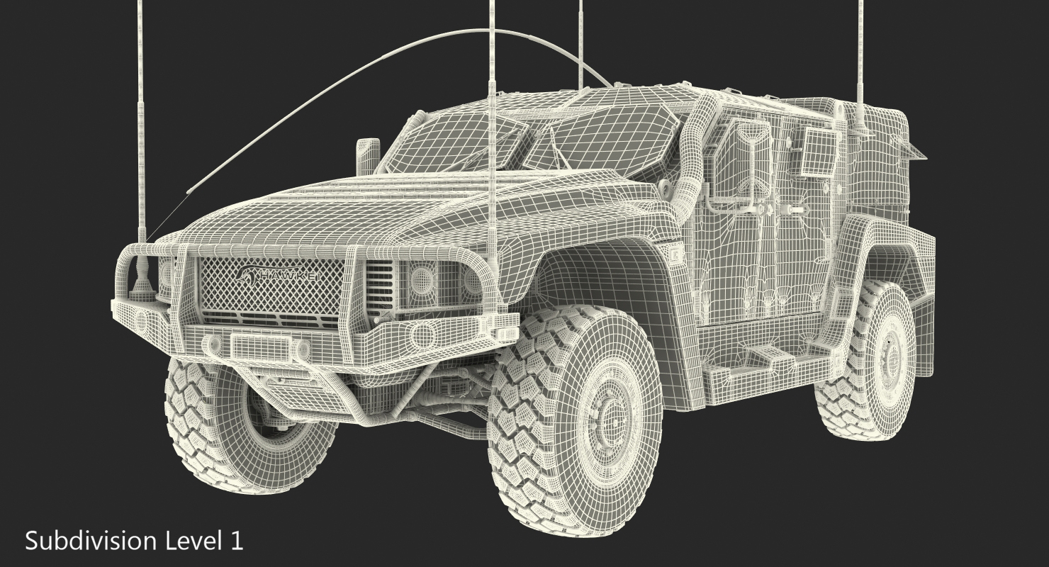 3D model Hawkei Thales 4x4 Vehicle