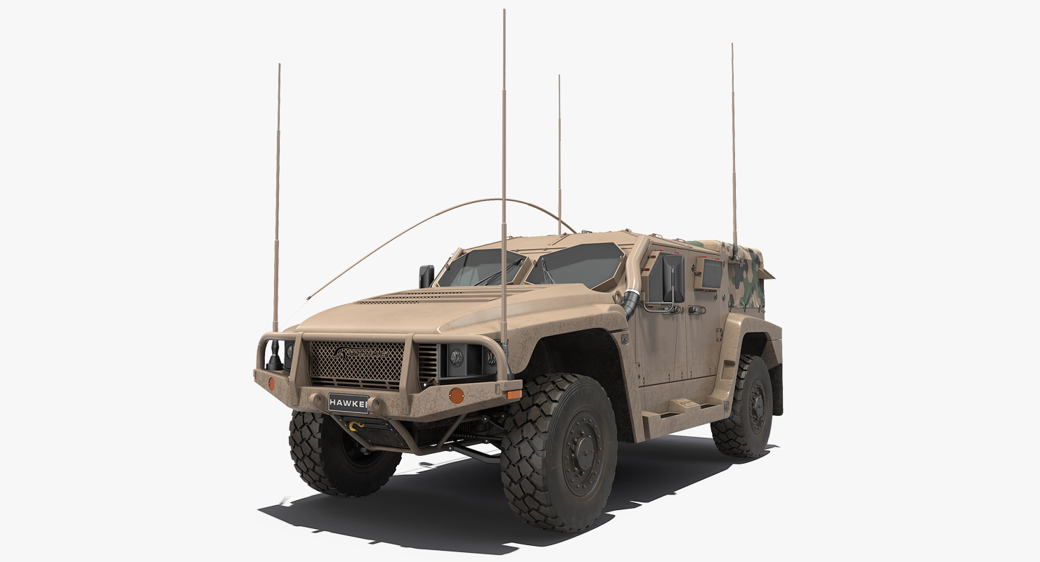 3D model Hawkei Thales 4x4 Vehicle