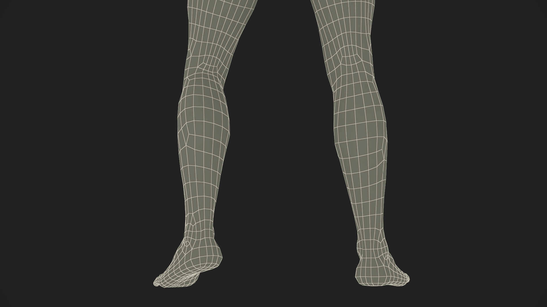 Man Athletic Figure Standing Fur 3D