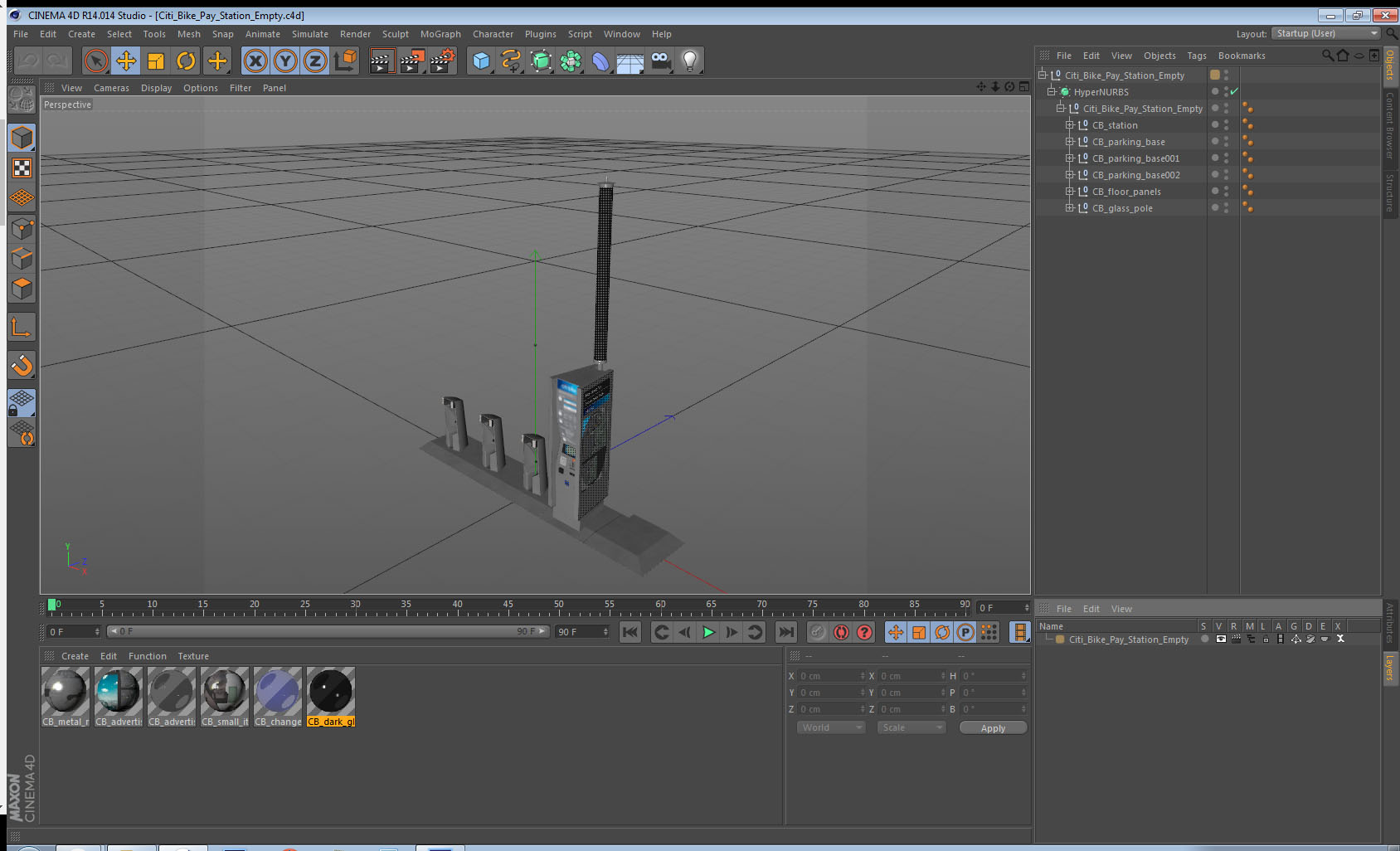 Citi Bike Pay Station Empty 3D