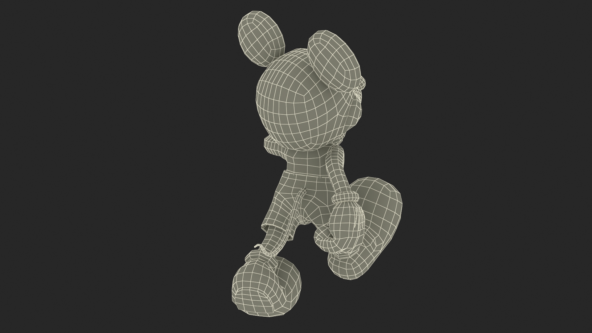 Disney Character Mickey Mouse Walking 3D