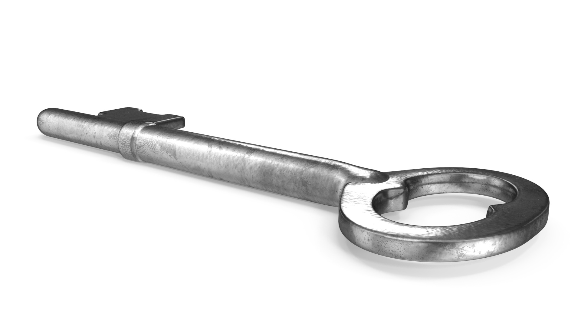 Vintage Skeleton Key Silver 3D