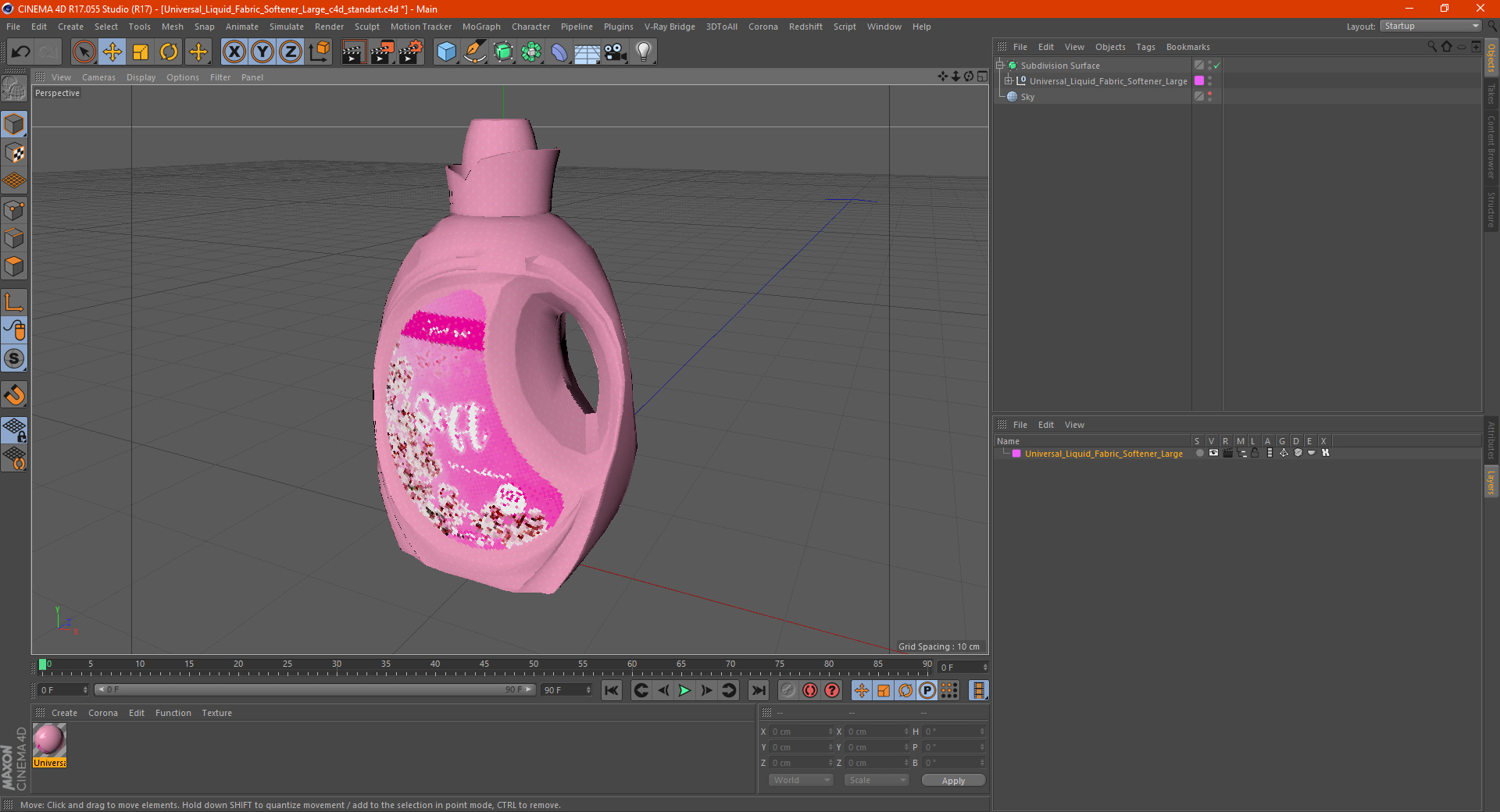 3D Universal Liquid Fabric Softener Large model