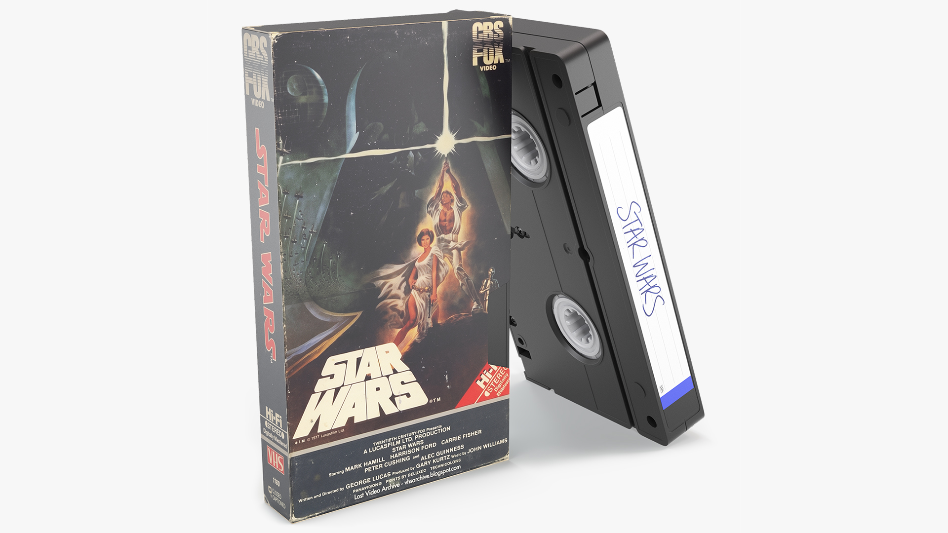 Vintage Star Wars VHS Movie Cassette 3D model preview