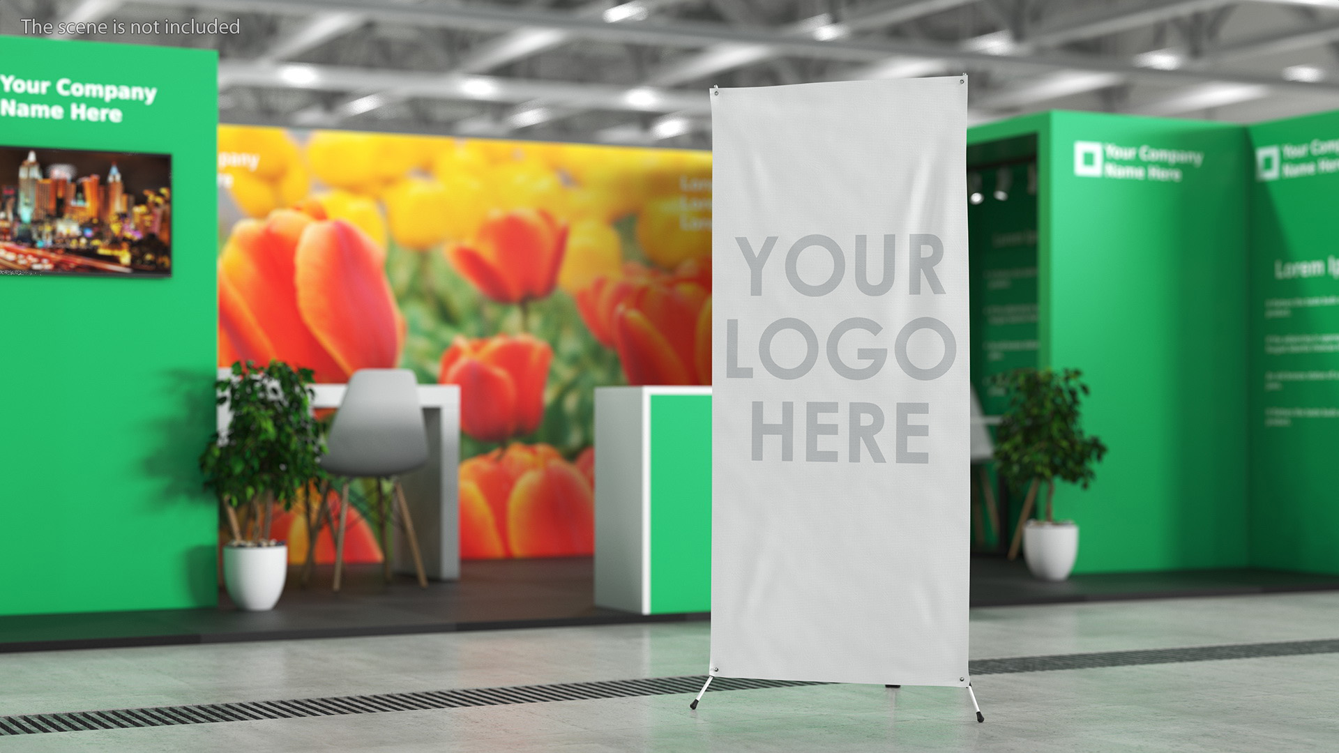 3D Trade Show Banner Stand model