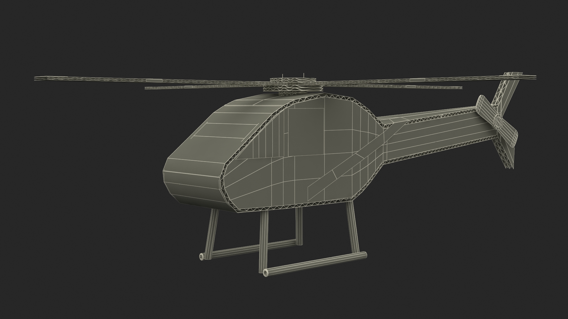 3D model Cardboard Helicopter