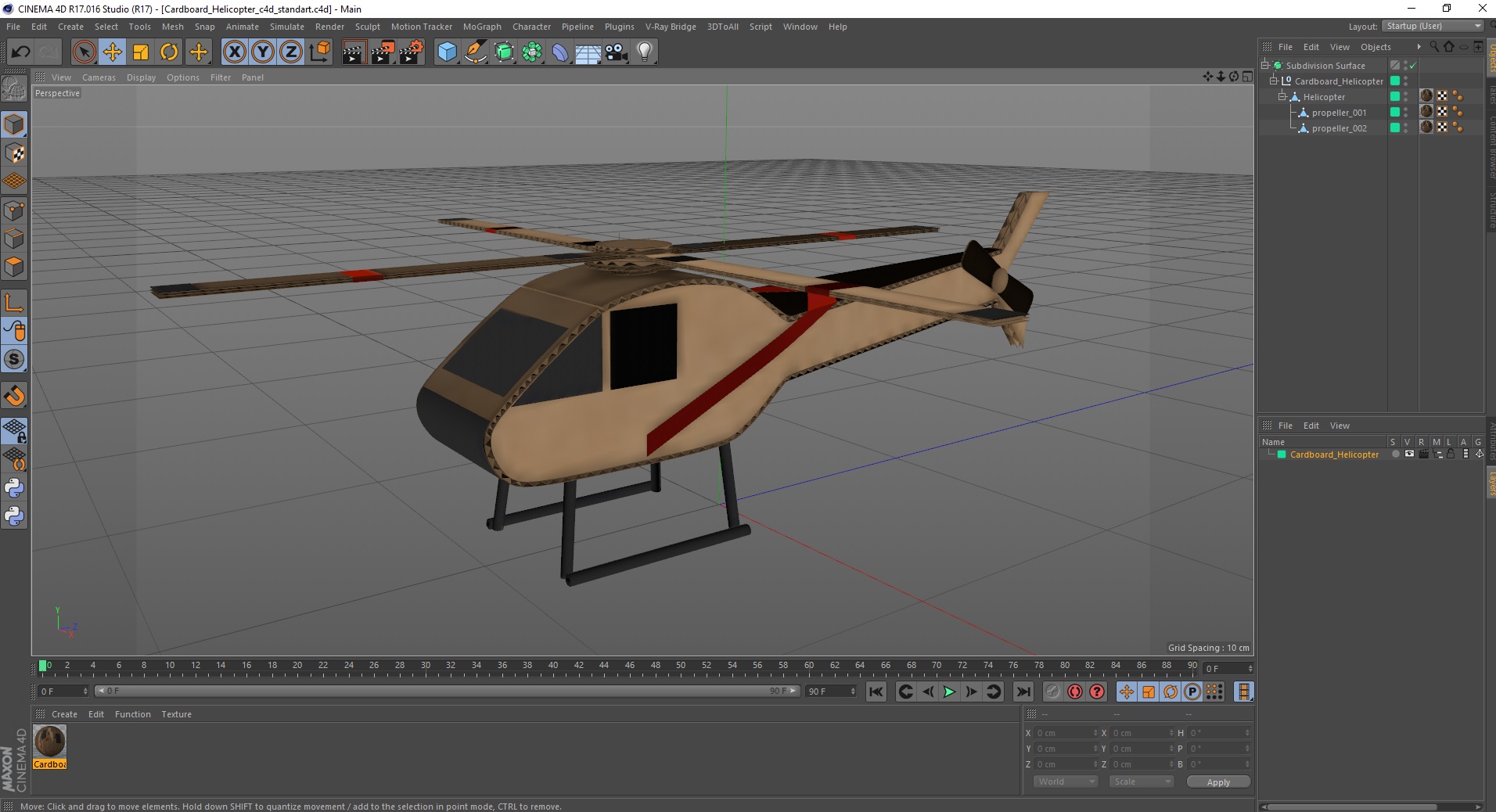 3D model Cardboard Helicopter