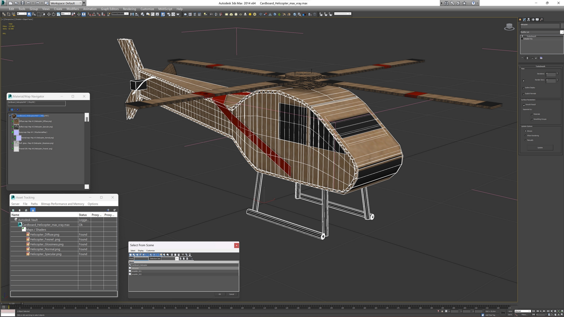 3D model Cardboard Helicopter