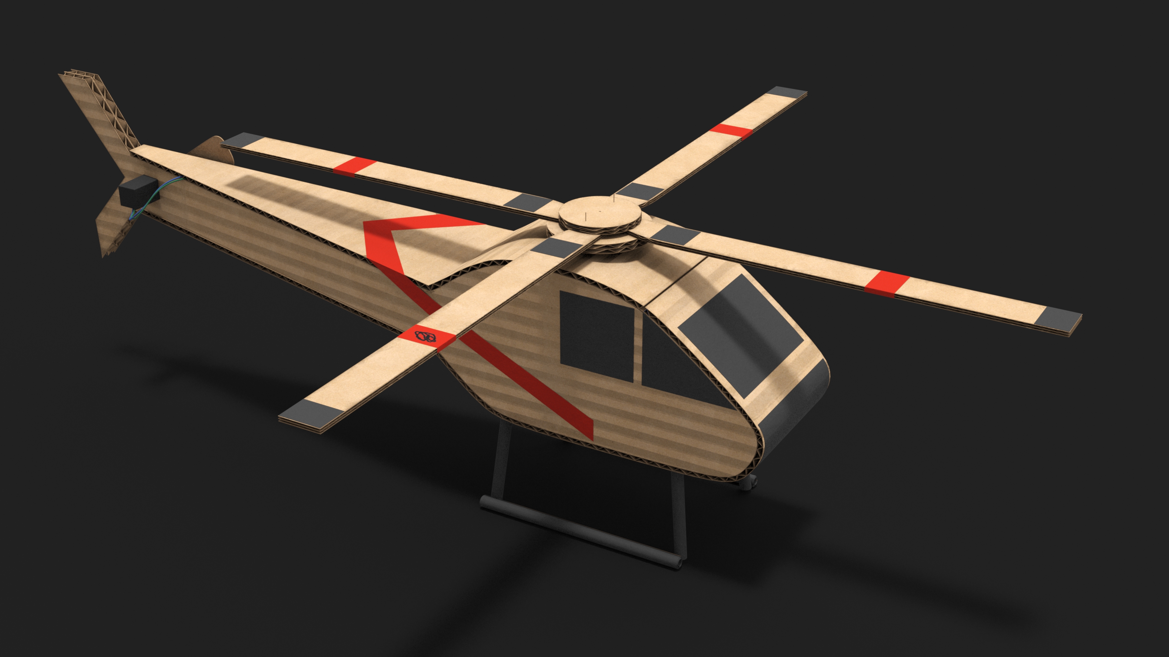 3D model Cardboard Helicopter