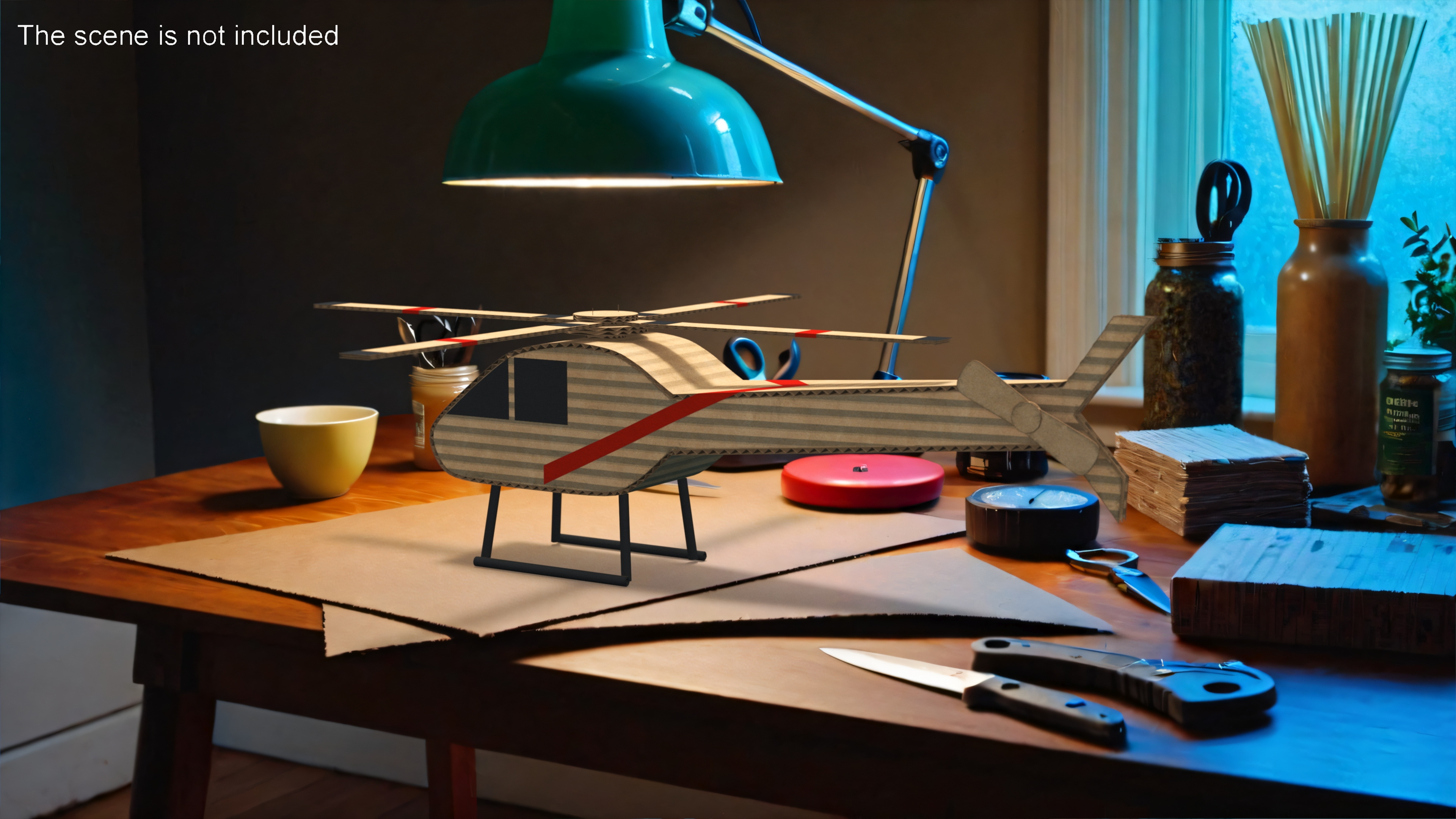 3D model Cardboard Helicopter