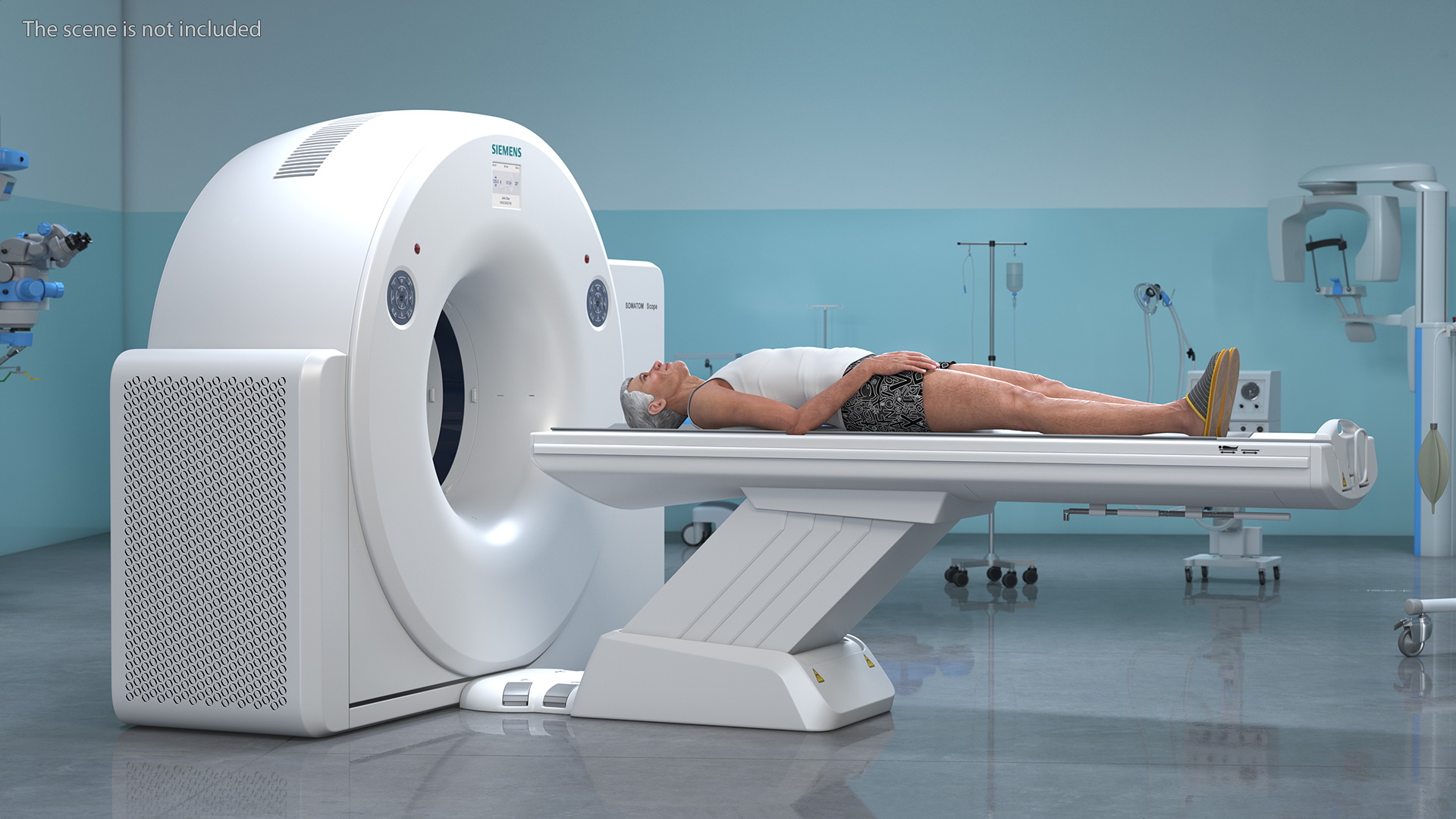Tomograph Siemens with Patient Rigged 3D