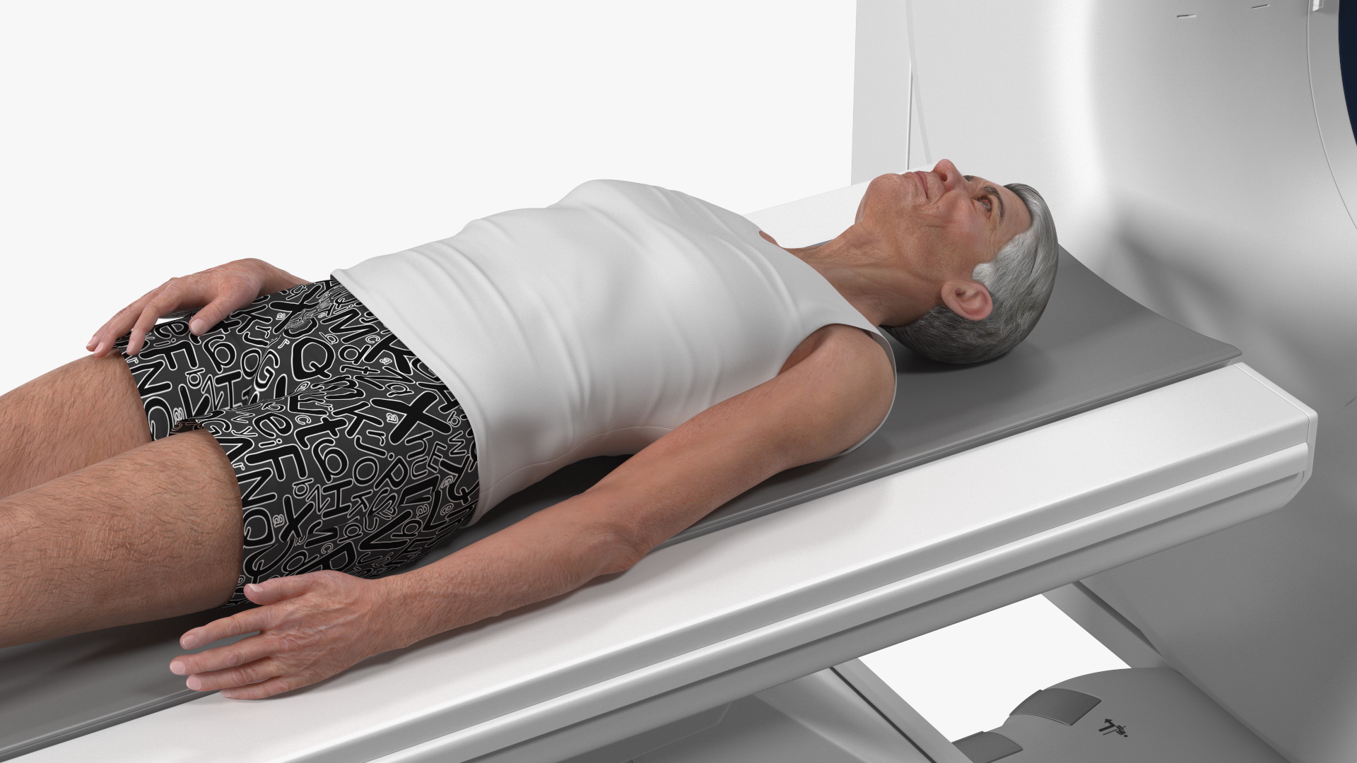 Tomograph Siemens with Patient Rigged 3D