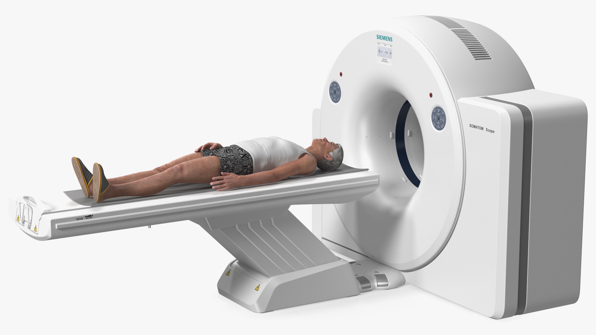 Tomograph Siemens with Patient Rigged 3D