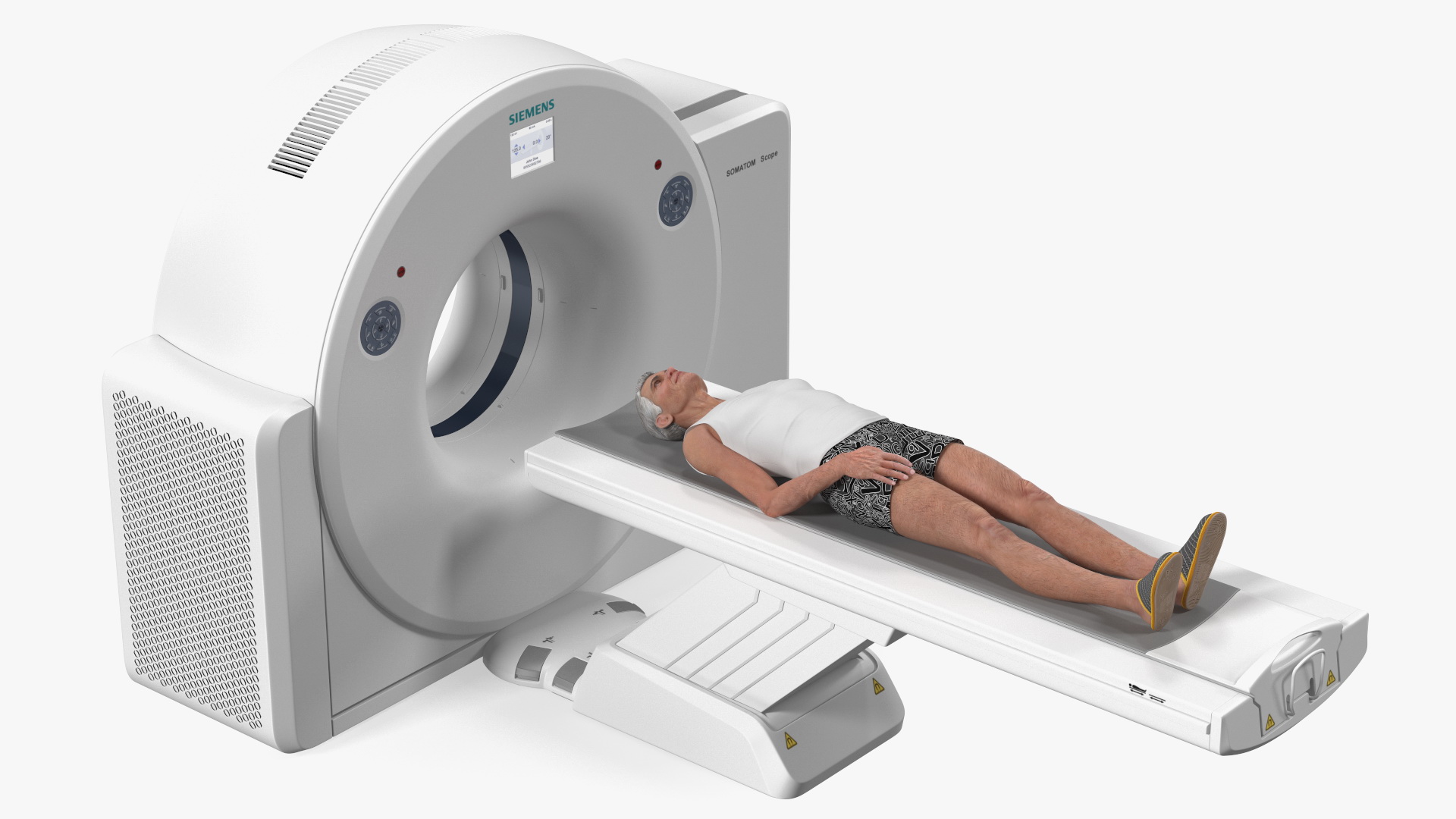 Tomograph Siemens with Patient Rigged 3D
