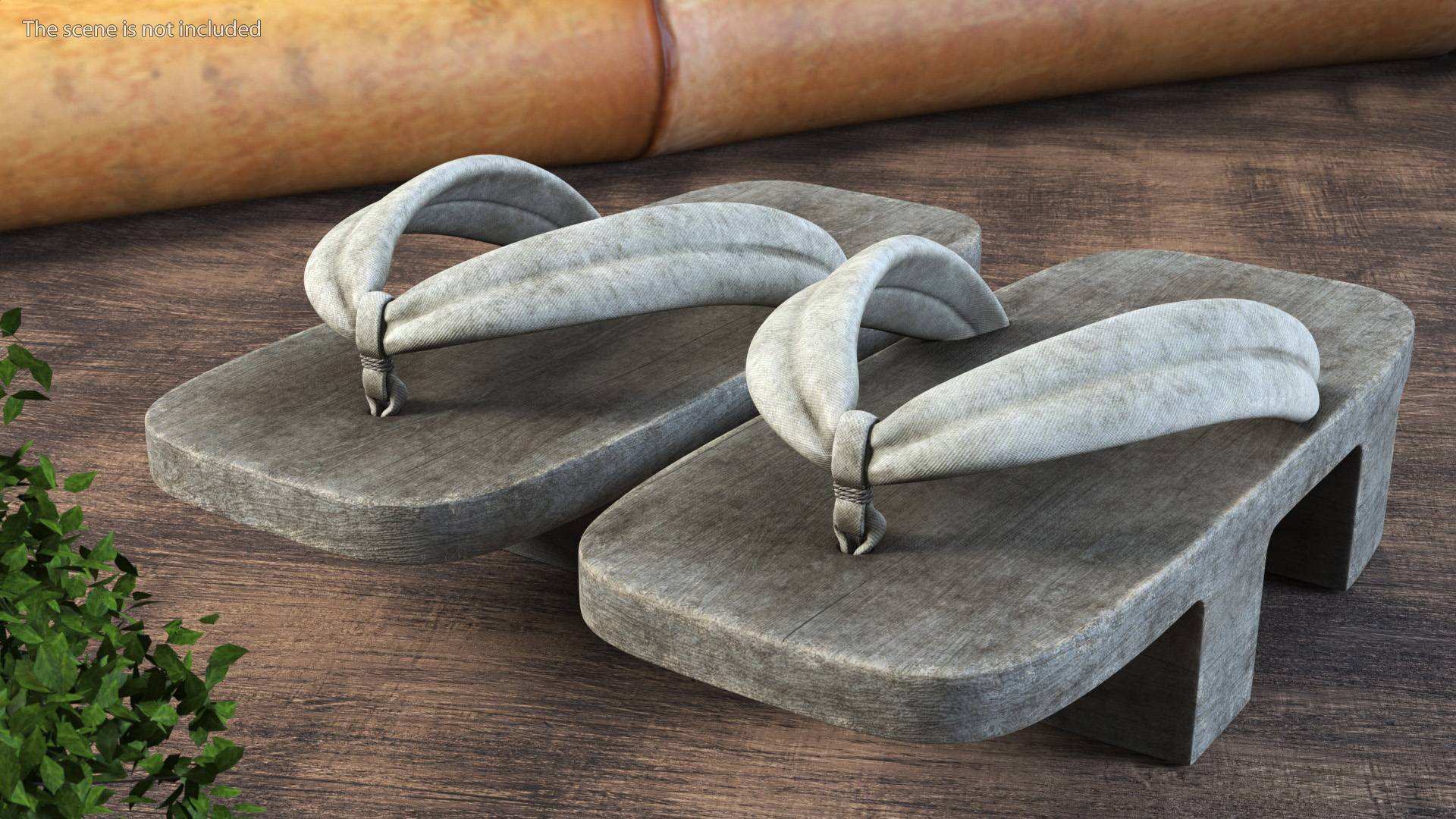 3D model Old Geta Traditional Japanese Clogs