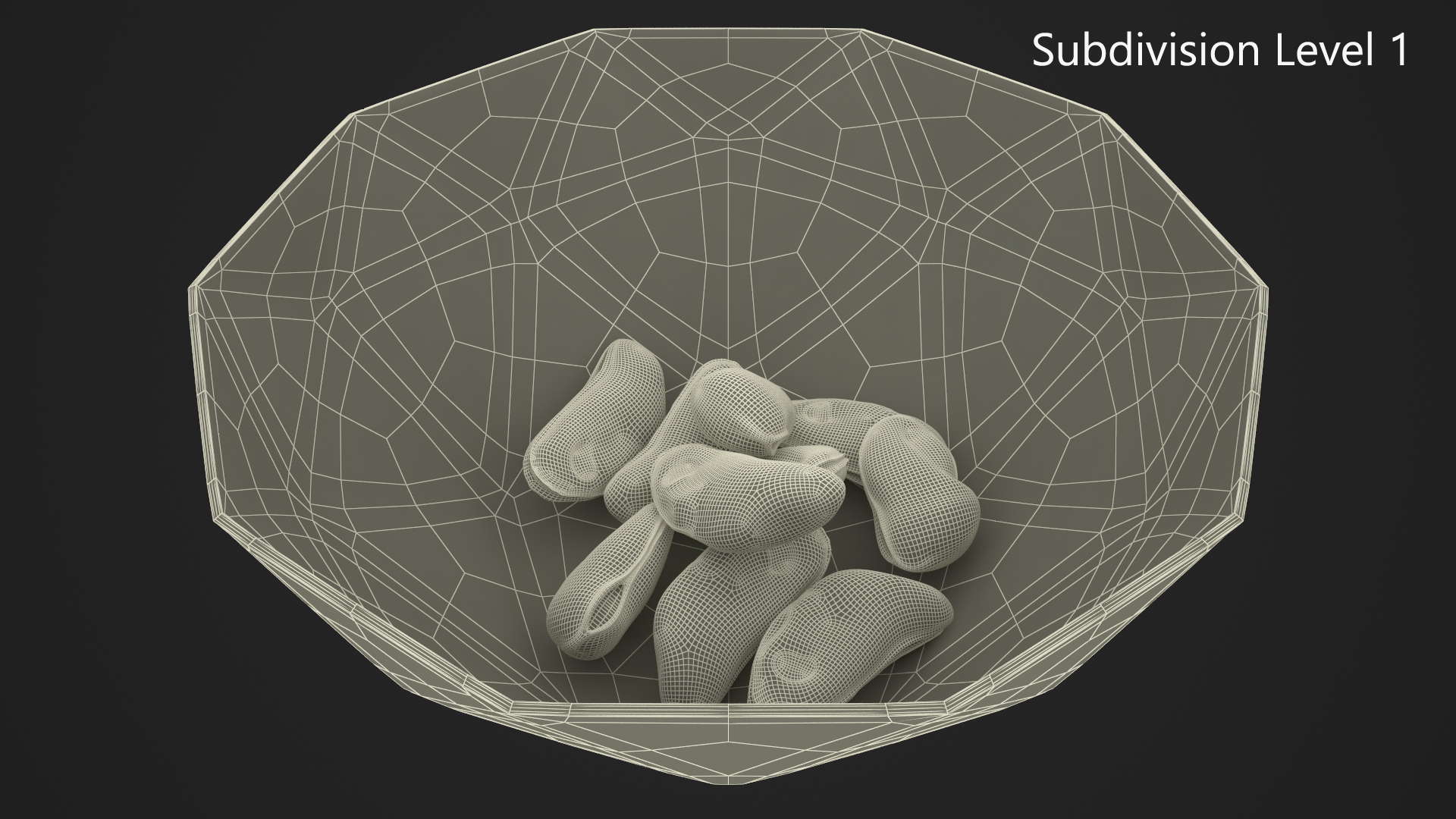 3D model Cleaned Boiled Mussels in Bowl